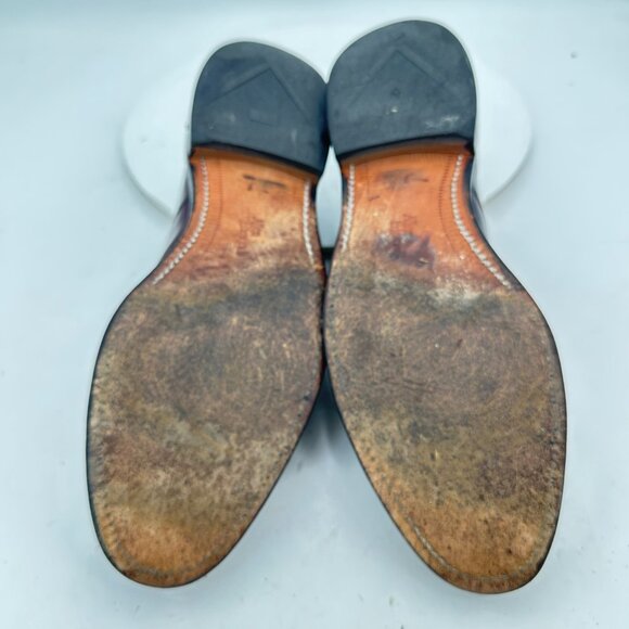 Allen Edmonds Park Avenue Men Size 9.5D Dark Brown Leather Cap Toe Oxford Shoes - Picture 8 of 12